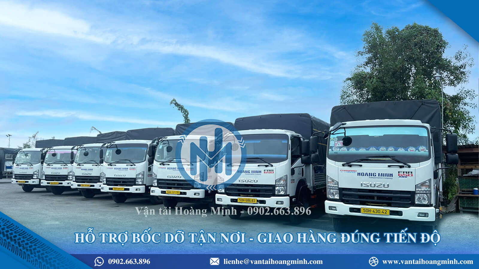 Hoàng Minh nhận vận chuyển hàng từ Long An đi Đà Nẵng nhận bốc xếp tận nơi