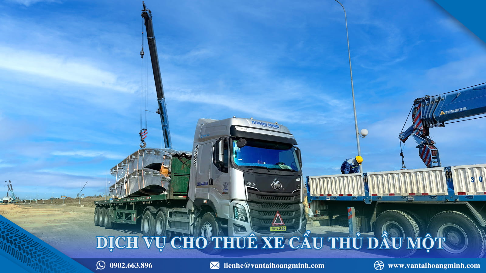 Cho thuê xe cẩu Thủ Dầu Một Vận tải Hoàng Minh