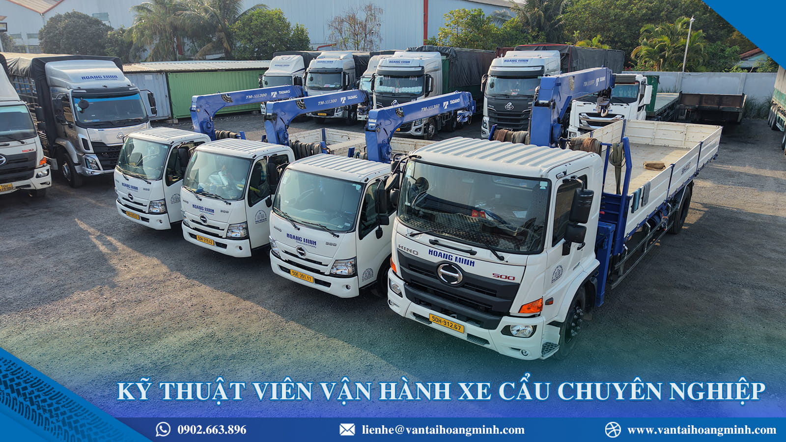 Cho thuê xe cẩu tự hành Vĩnh Hưng vận hành chuyên nghiệp