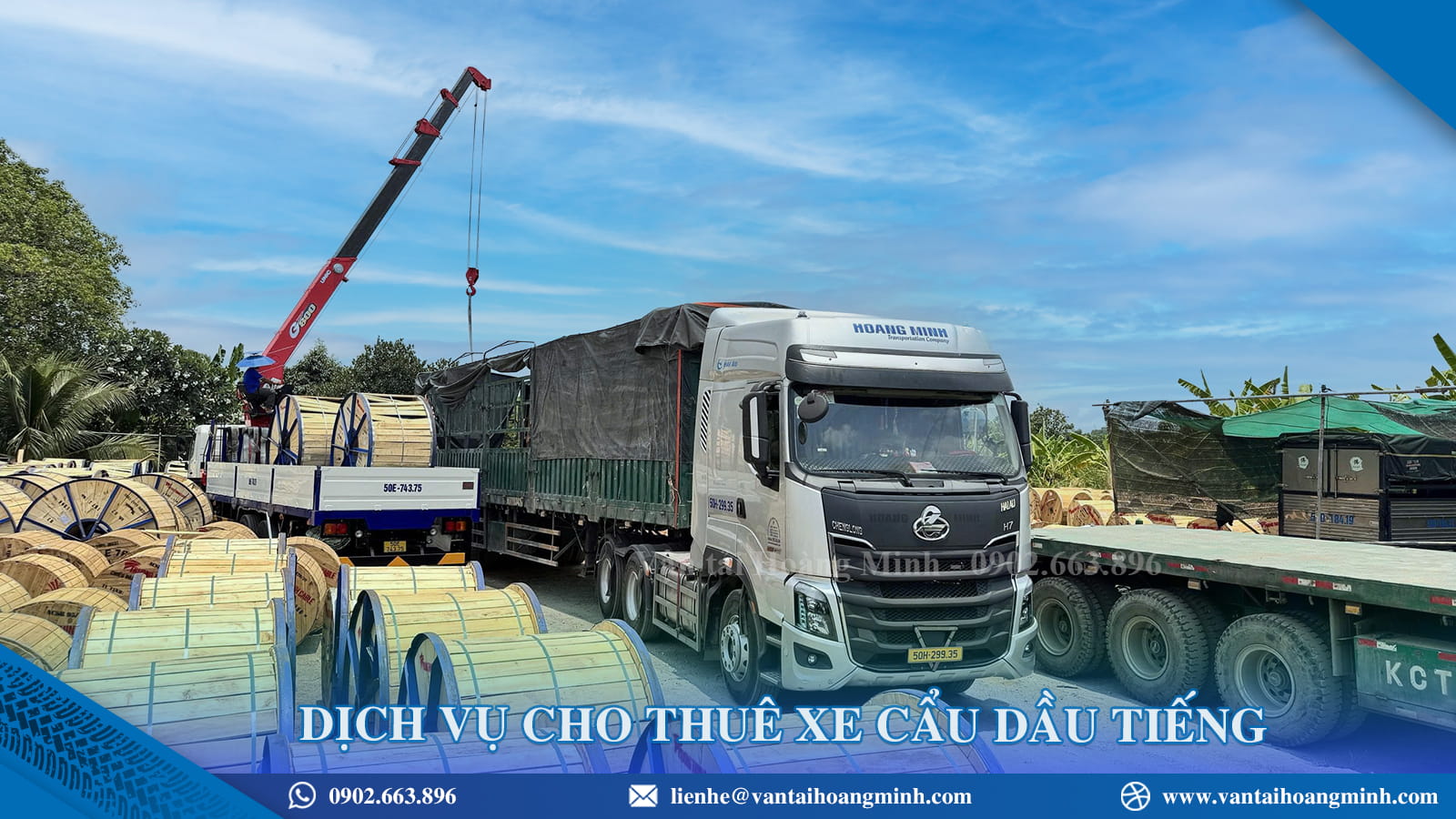 Dịch vụ cho thuê xe cẩu Dầu Tiếng nhanh chóng