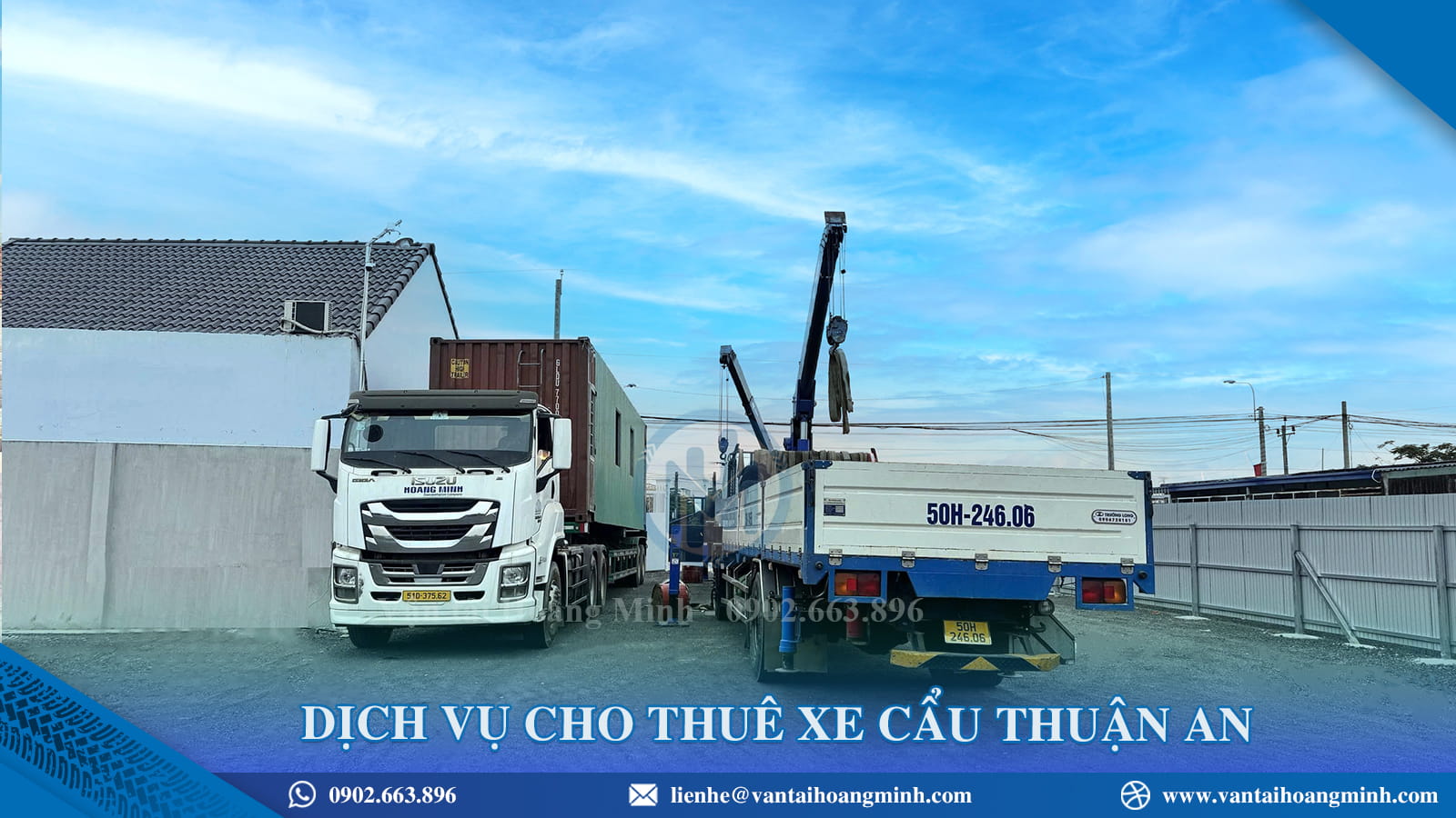 Dịch vụ cho thuê xe cẩu Thuận An Vận tải Hoàng Minh