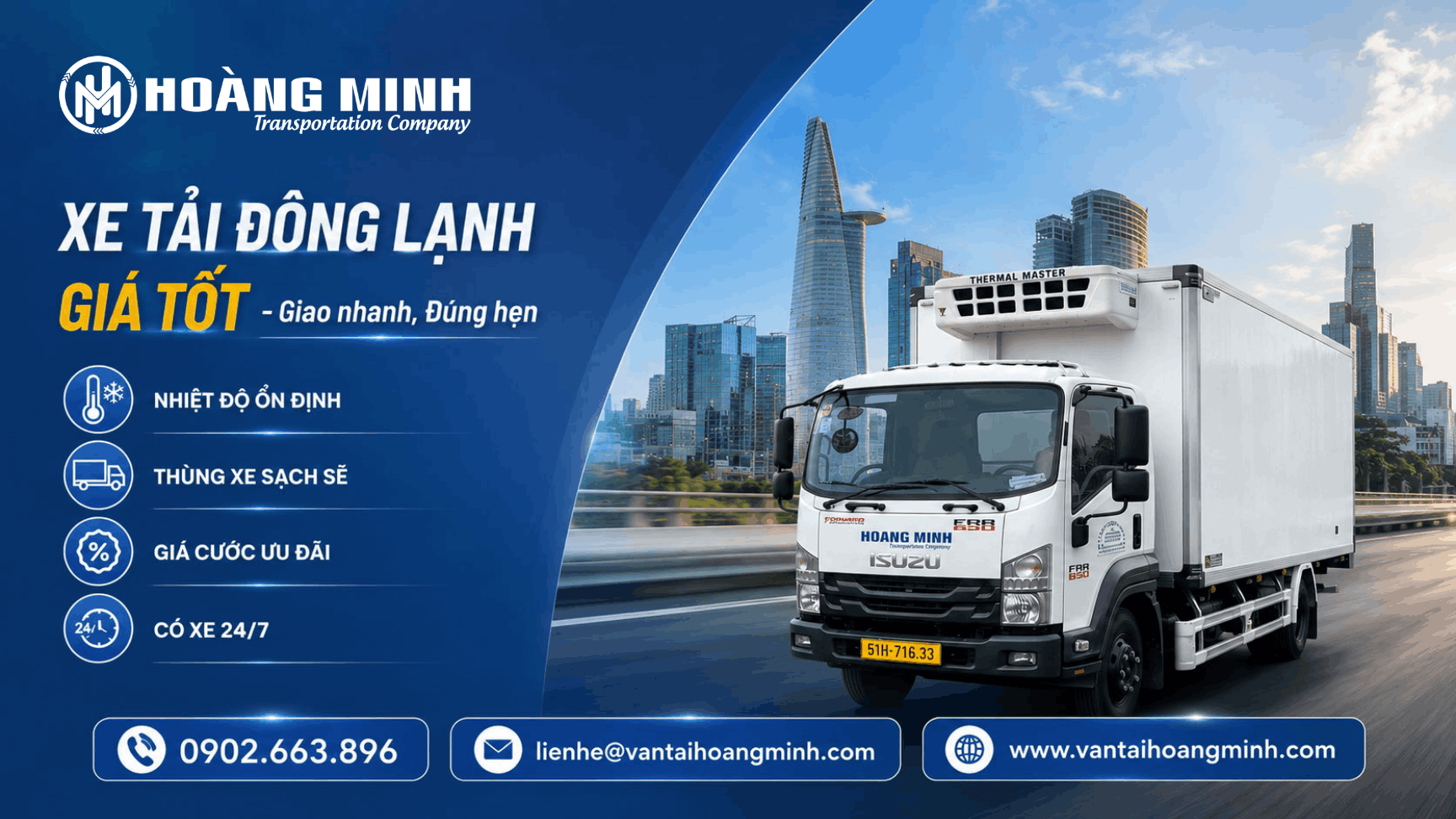 Dịch vụ cho thuê xe tải đông lạnh uy tín, chuyên nghiệp Dịch vụ cho thuê xe tải đông lạnh uy tín, chuyên nghiệp