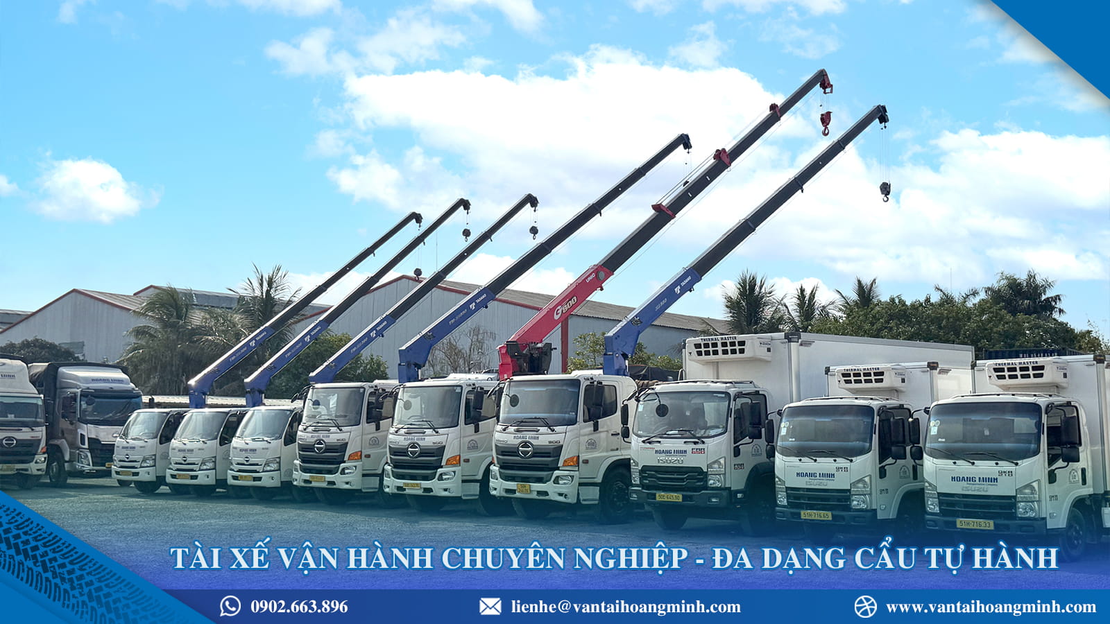 Cho thuê xe cẩu Biên Hoà đa dạng cẩu tự hành