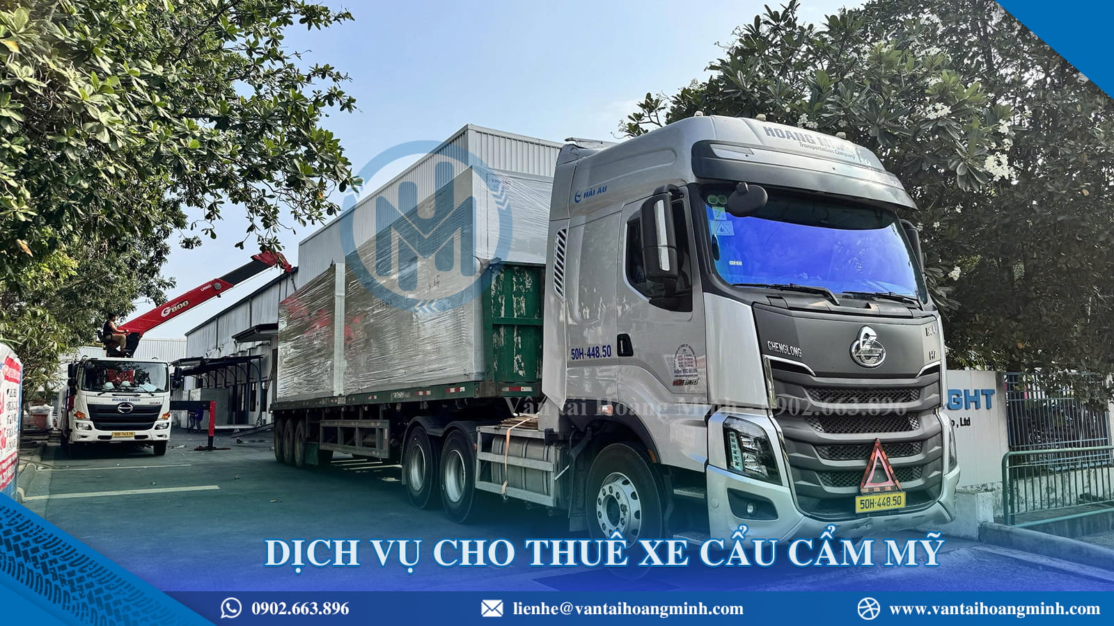 Dịch vụ cho thuê xe cẩu Cẩm Mỹ đáp ứng xe sau 30 phút