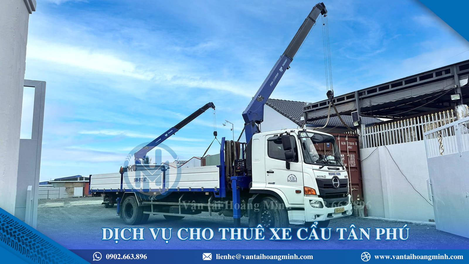 Dịch vụ cho thuê xe cẩu Tân Phú đáp ứng xe nhanh