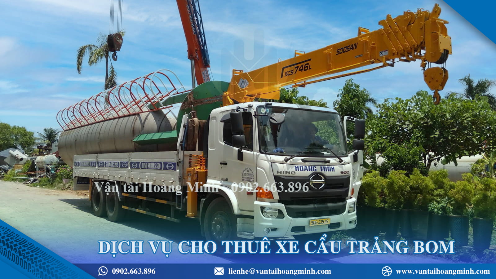 Dịch vụ cho thuê xe cẩu trảng bom giá rẻ