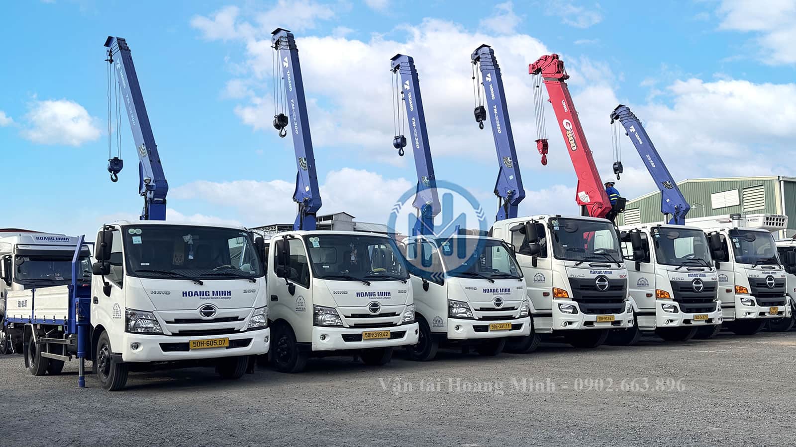 Kho bãi xe cẩu tự hành Hoàng Minh tại Tân Châu