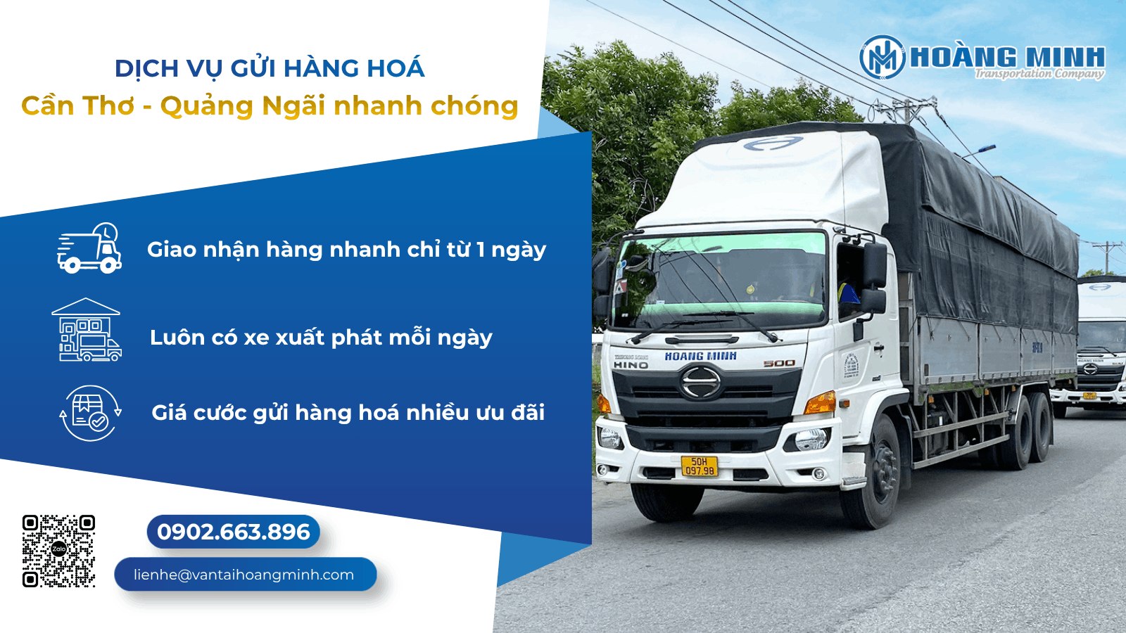 Dịch vụ gửi hàng từ Cần Thơ đi Quảng Ngãi nhanh chóng