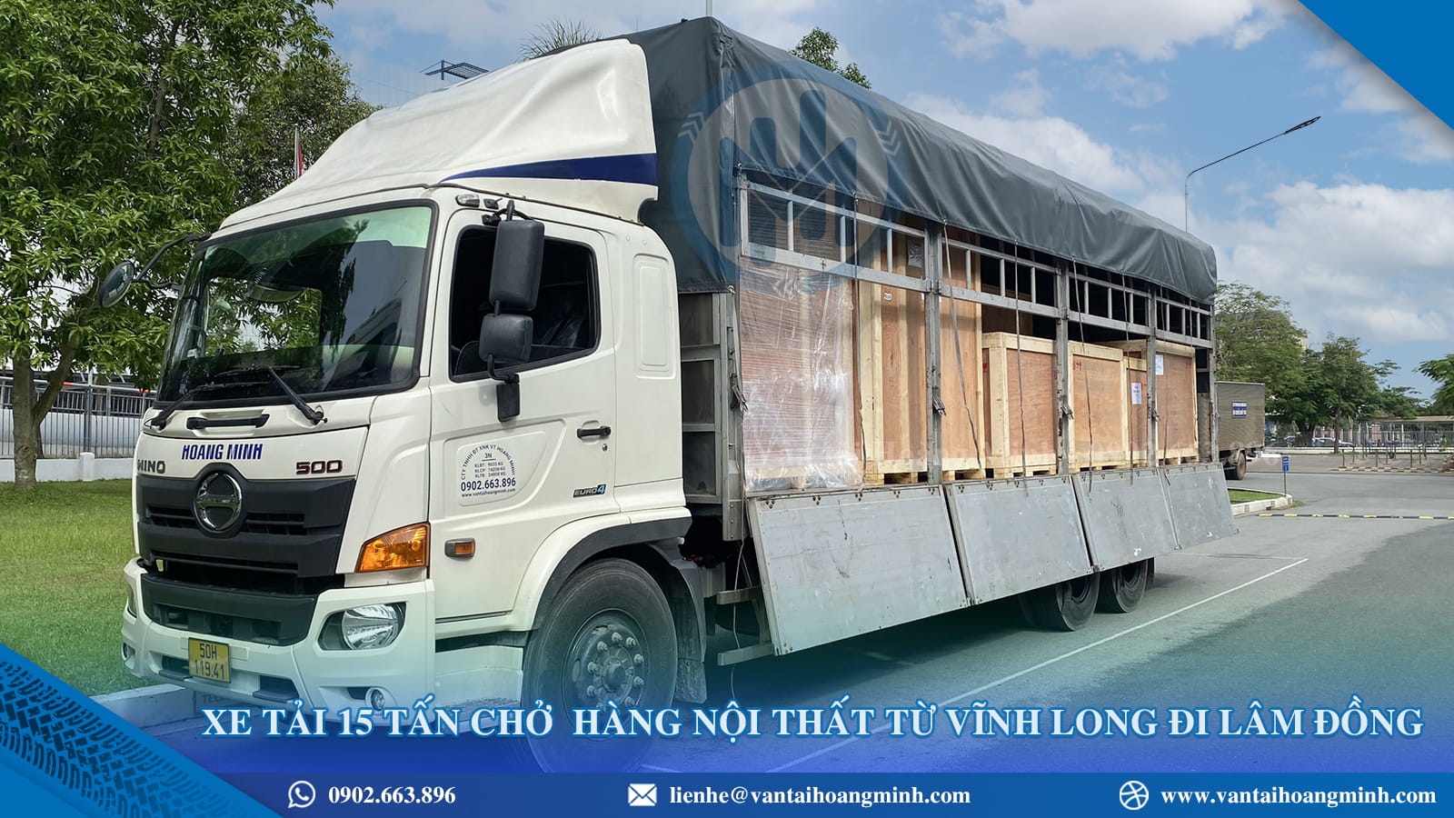 Hình ảnh xe 15 tấn chở hàng từ Vĩnh Long đi Lâm Đồng